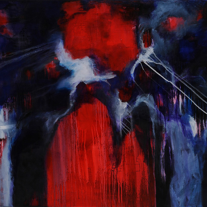 Who Shot the Bar Man 100x150cm acrylic on canvas