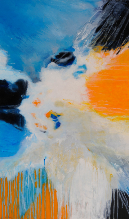 Cloudburst 117x69cm acrylic on canvas