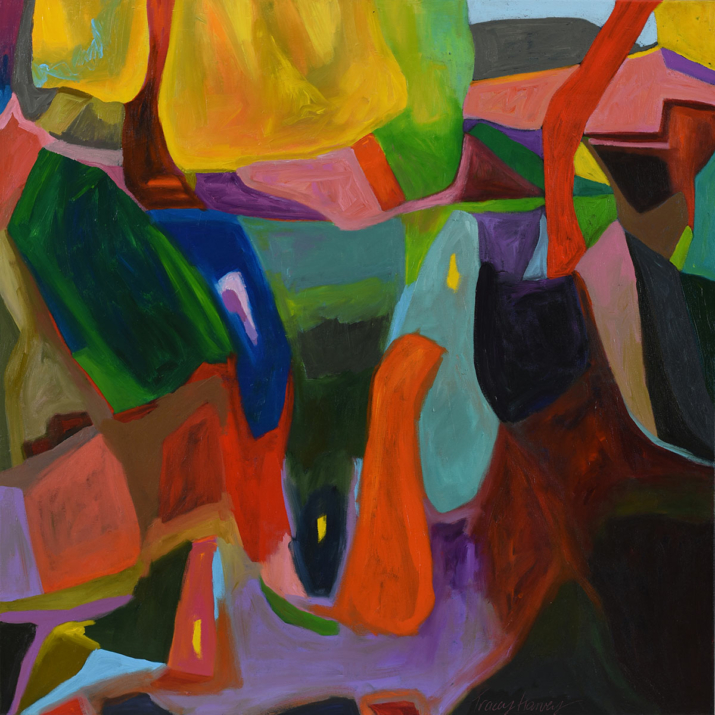 Bunyip Country 2017, acrylic on canvas, 80 x 80cm