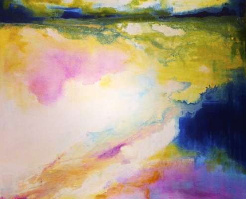 Salt Lake Shimmer, 50x50cm, acrylic on canvas